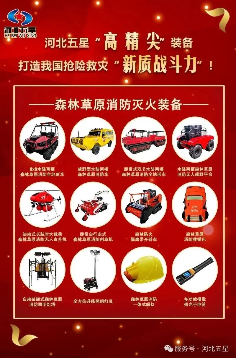 河北五星“高、精、尖”森林草原消防滅火裝備，打造我國搶險(xiǎn)救災(zāi)“新質(zhì)戰(zhàn)斗力”